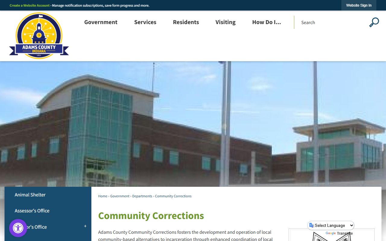 Adams County arrest records community corrections charge context