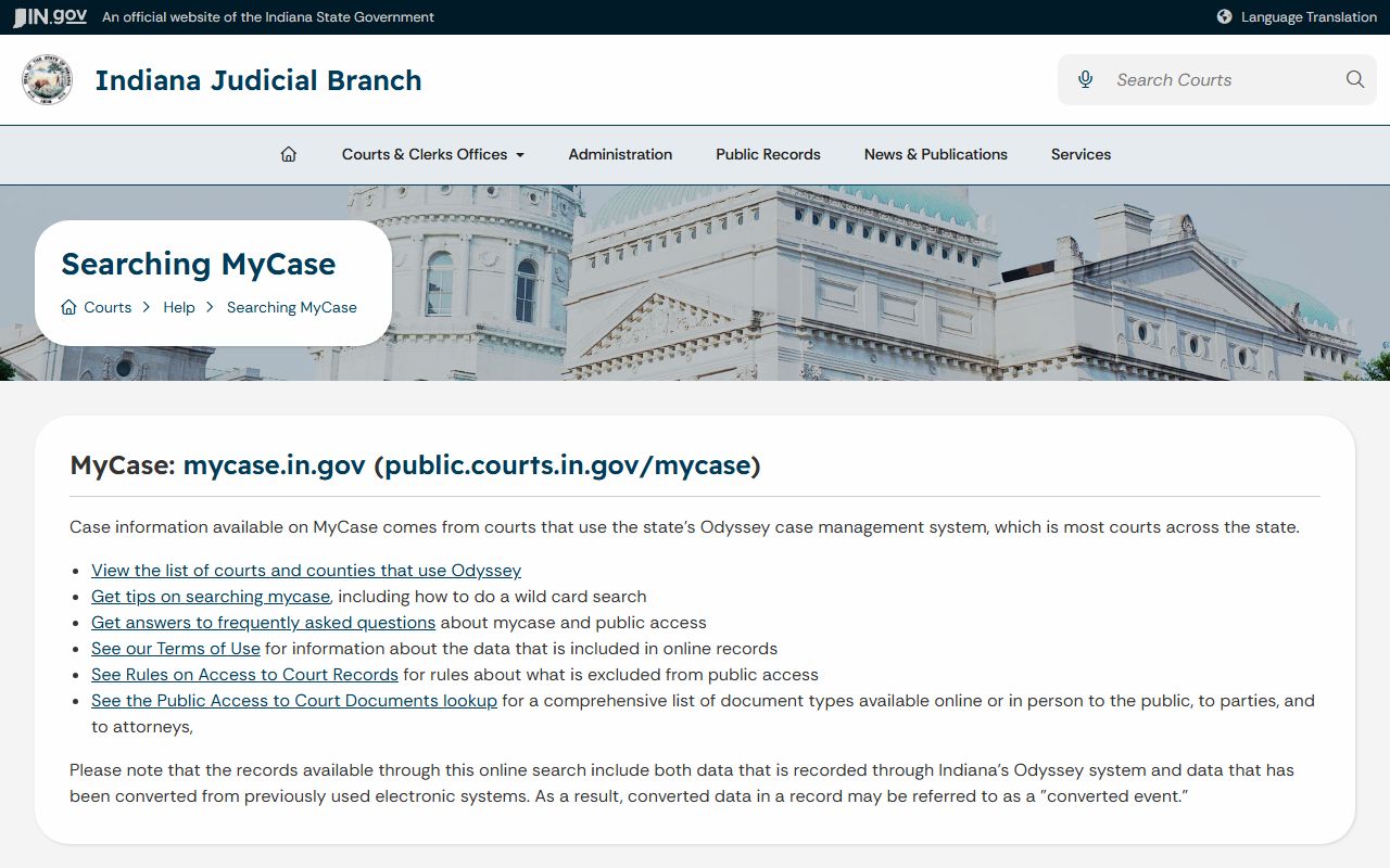 Adams County court records MyCase help and search tips