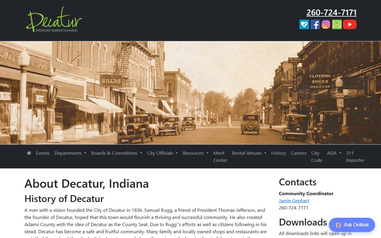 Adams County court records City of Decatur courthouse history
